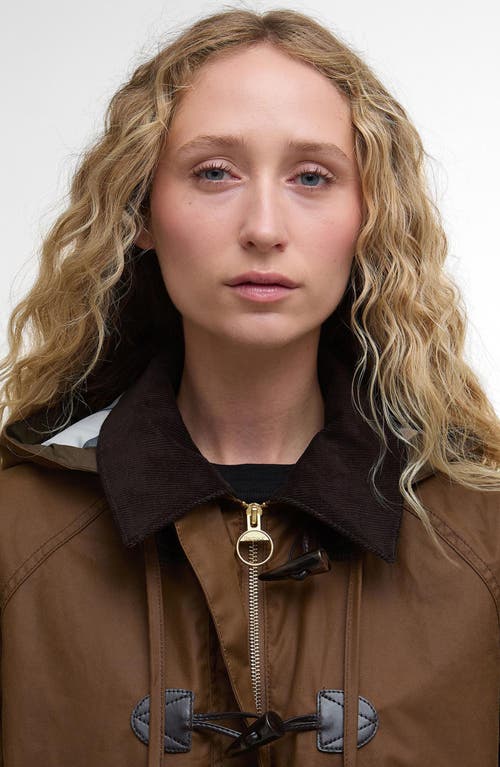 Barbour Myra Water Repellent Waxed Cotton Jacket In Brown