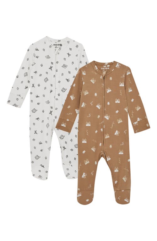 Reiss Joy Set Of 2 Footies In Brown
