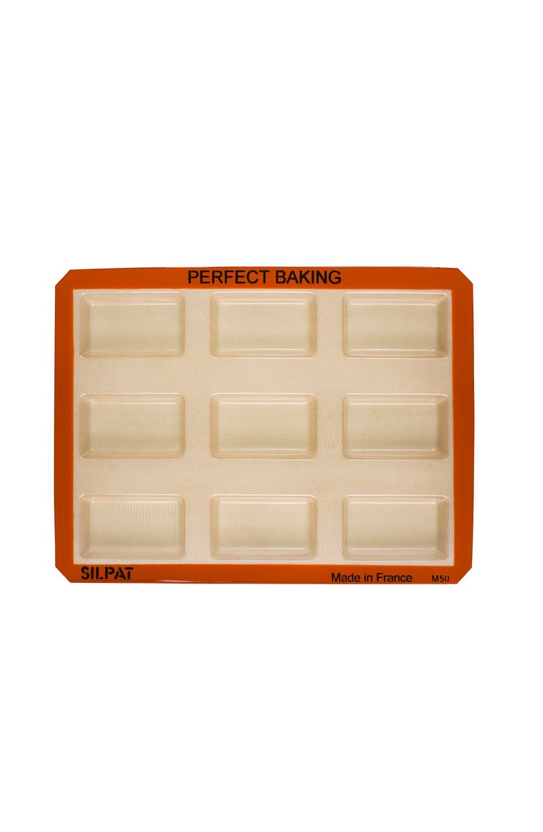 Silpat Perfect Non-Stick Mini Loaf Mold, Main, color, Orange