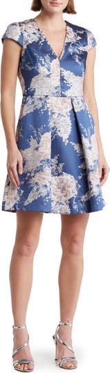 Formal Dress Vince Camuto Embroidered Fit And Flare Dress Vince Camuto  Floral Jacquard Cap Sleeve Fit Flare Dress Nordstromrack