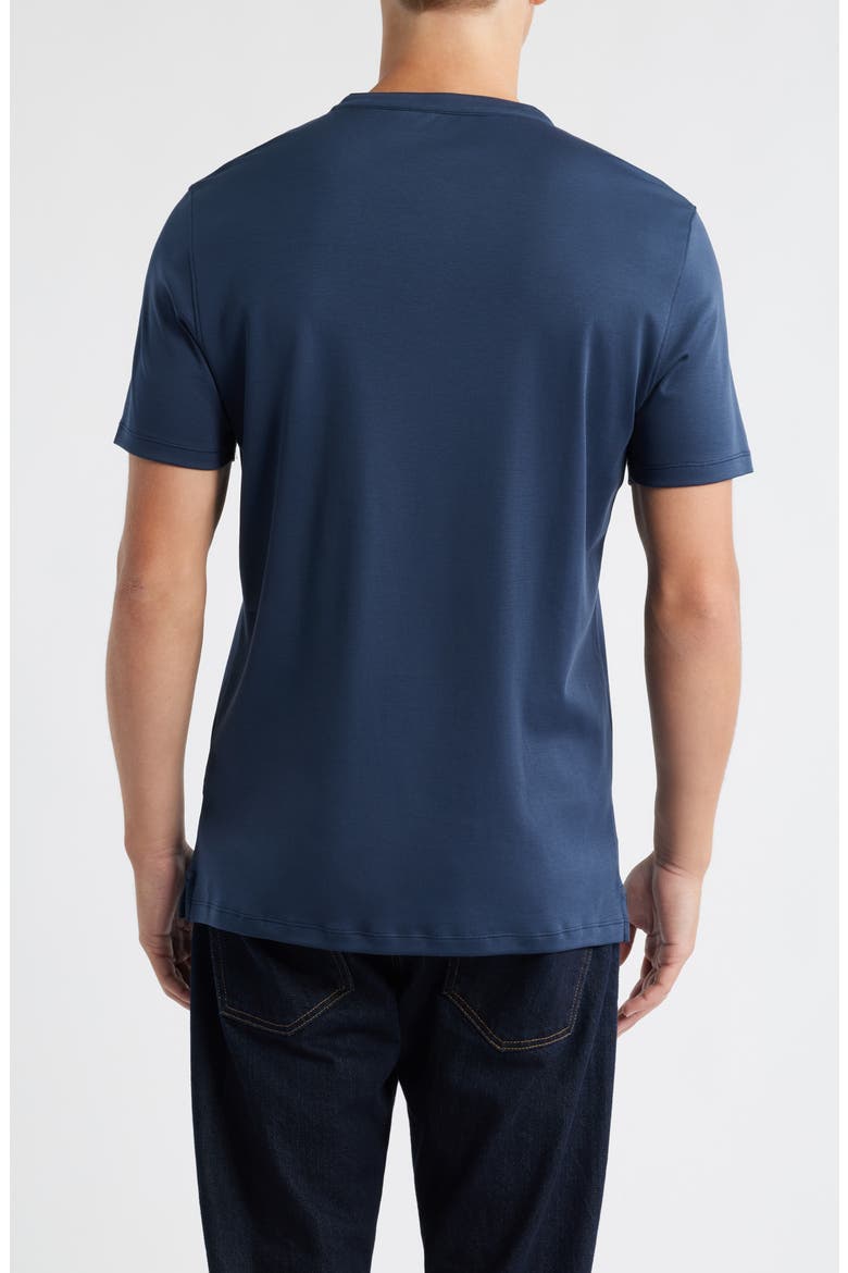 Georgia Solid Henley Shirt, Alternate, color, BLUE NIGHT