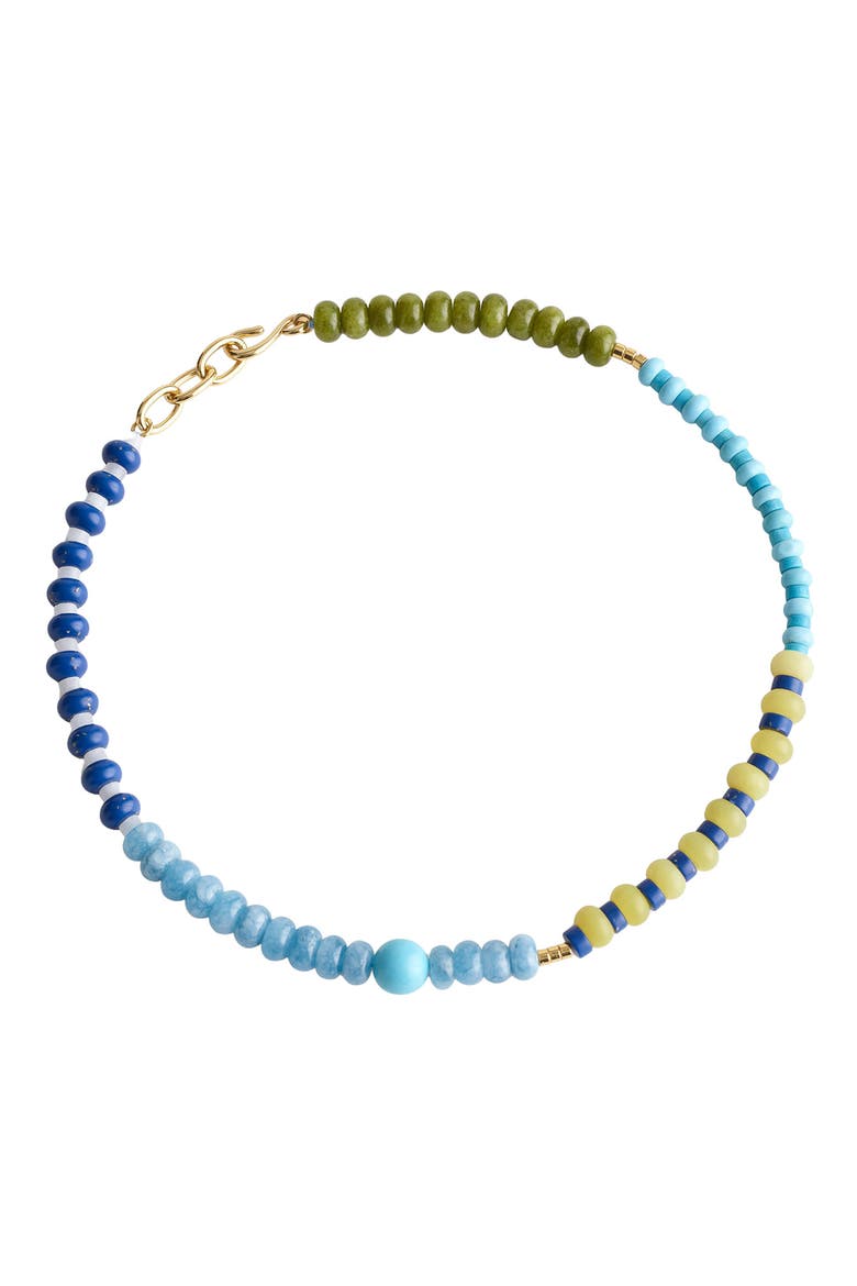 Semiprecious Beaded Choker Necklace, Main, color, CLASSIC INDIGO