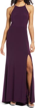 Jump Apparel Halter Neck Gown