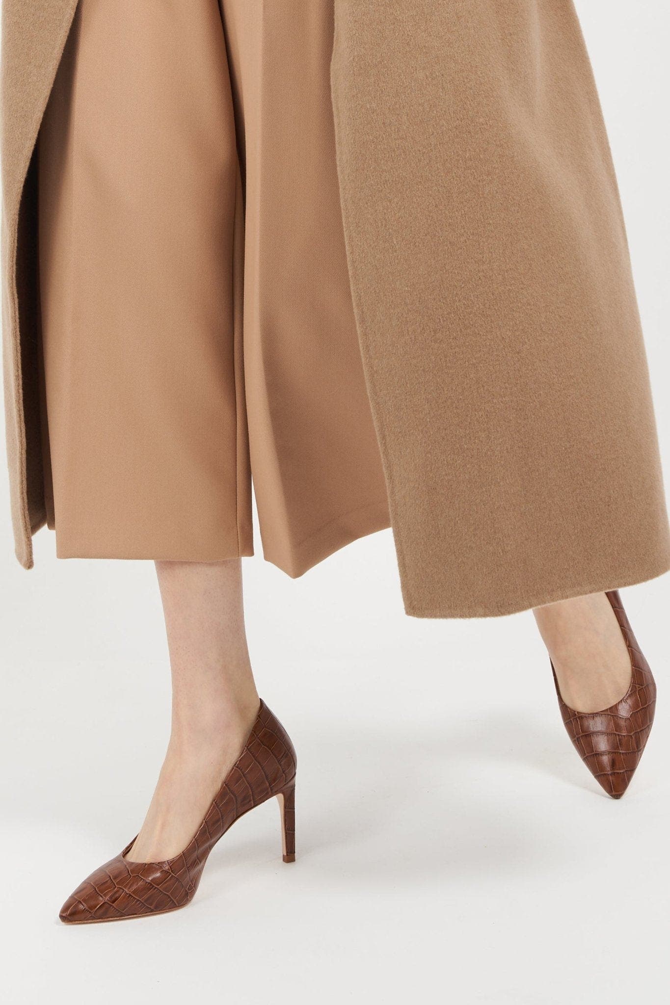 Joan Oloff Shoes Deborah 2.0 Pump, Alternate, color, Brown Croco