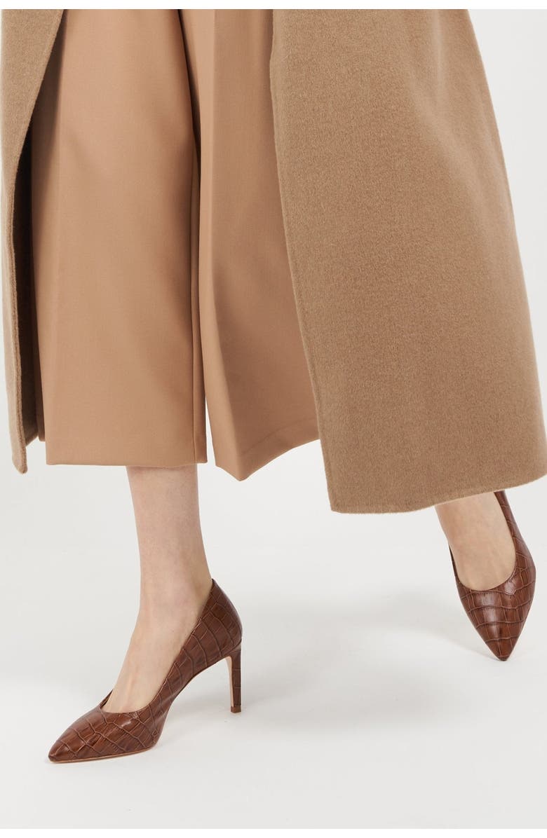 Joan Oloff Shoes Deborah 2.0 Pump, Alternate, color, Brown Croco