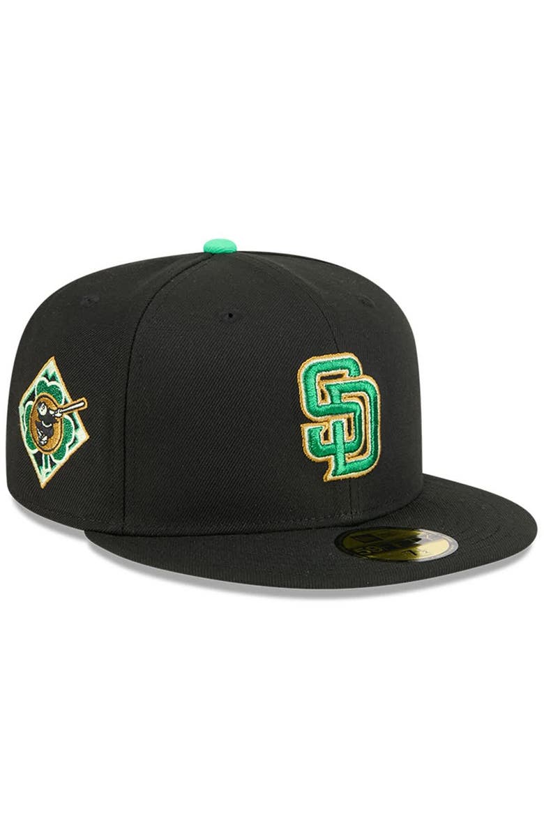 New Era Men's New Era  Black San Diego Padres 2026 St. Patrick's Day 59FIFTY Fitted Hat, Main, color, Black