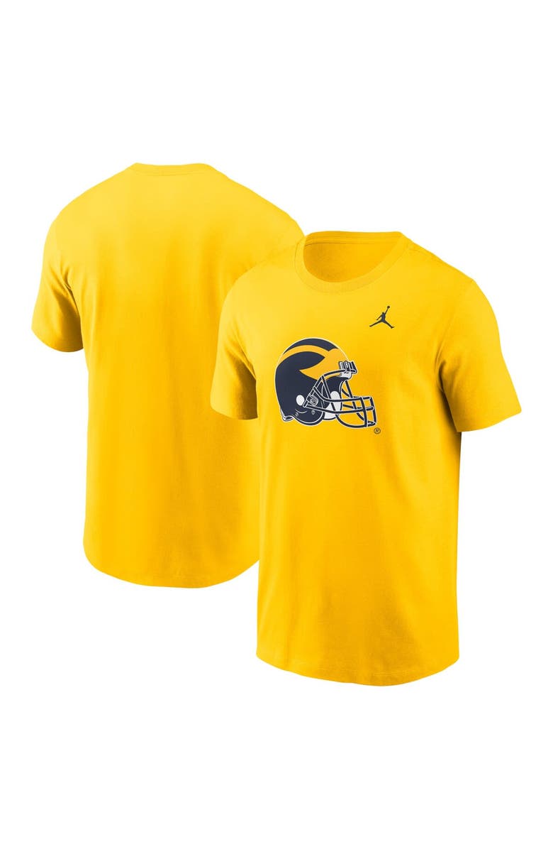 Jordan Brand Men's Jordan Brand Maize Michigan Wolverines Primetime Evergreen Alternate Logo T-Shirt, Main, color, 