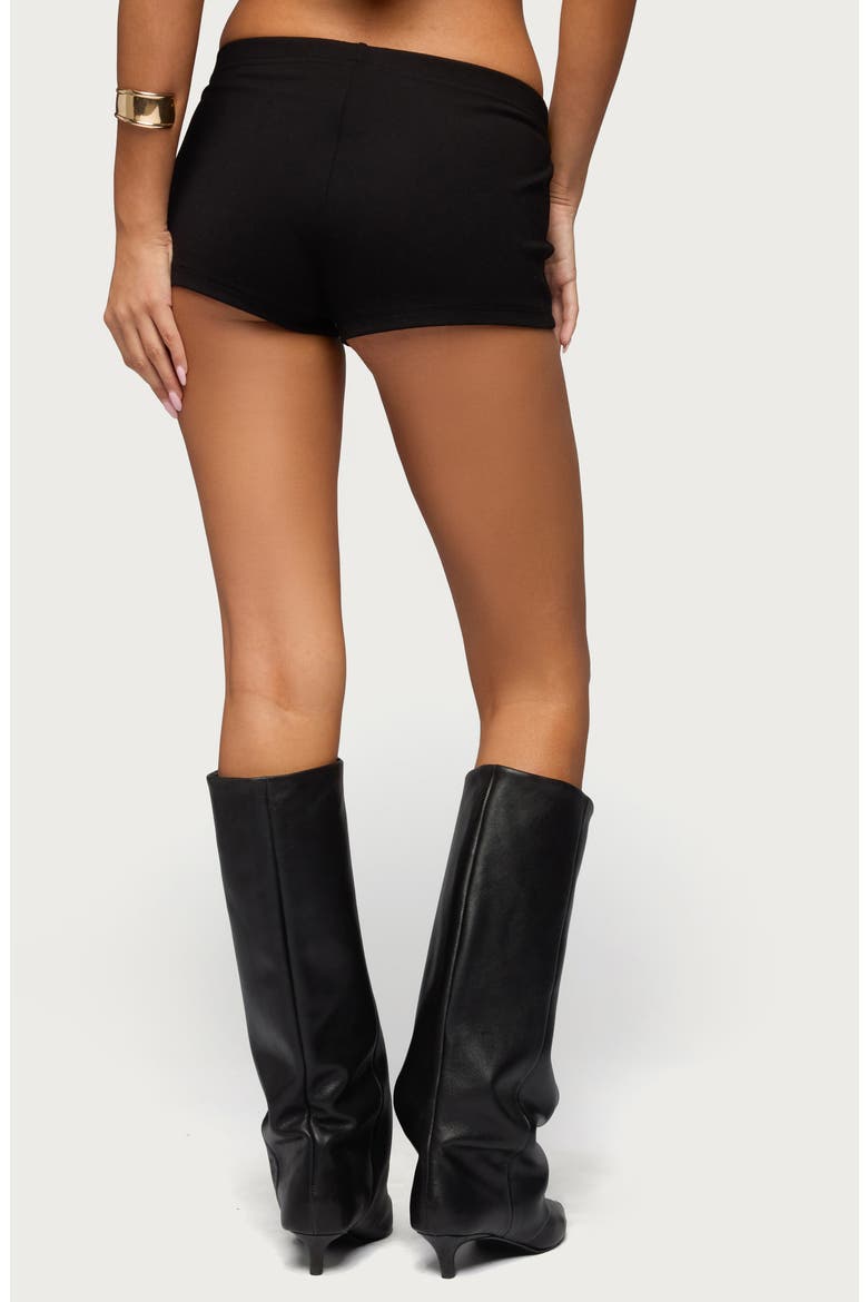 Mischa Belted Micro Shorts, Alternate, color, BLACK