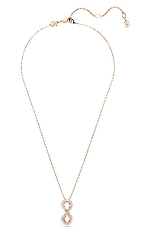 Swarovski Hyperbola Infinity Pendant Necklace In White