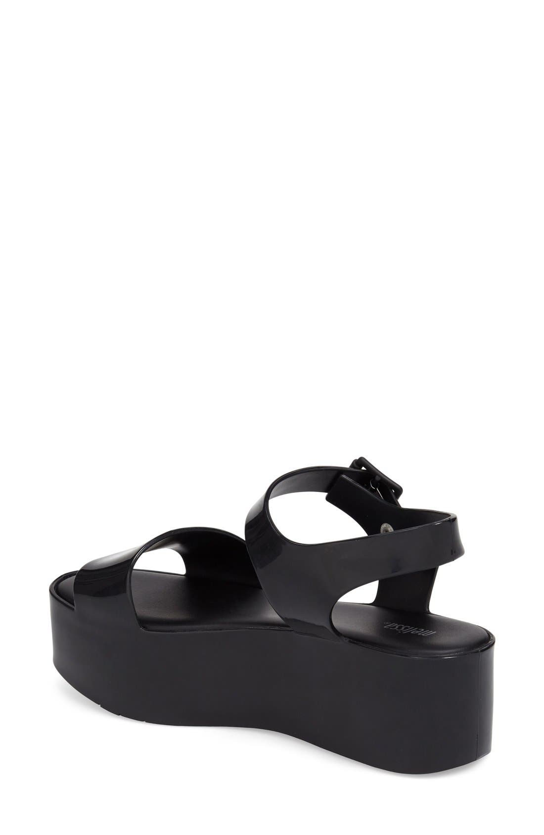 Mar Platform Sandal, Alternate, color, BLACK / BLACK