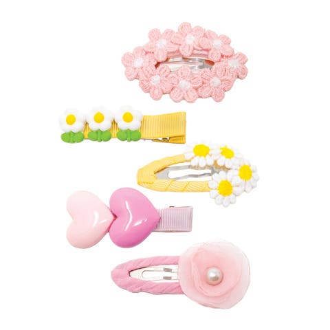 Tulle Blossom Charm Hair Clip Set of 5