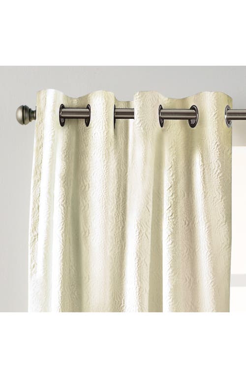 Dkny Chrysanthemum Floral Grommet Curtain In Ivory