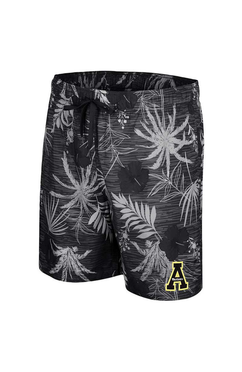 COLOSSEUM Men's Colosseum Black Appalachian State Mountaineers What Else is New Swim Shorts, Alternate, color, Black