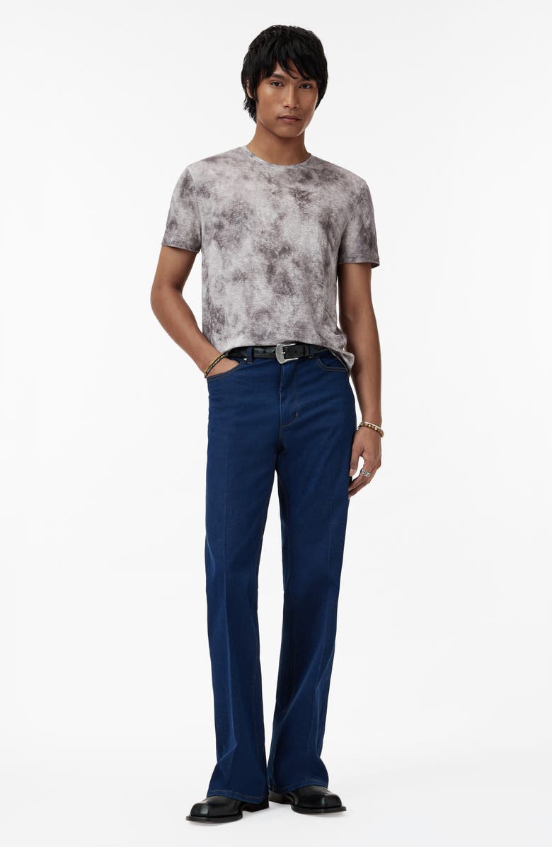 John Varvatos Campana Regular Fit Linen T-Shirt, Alternate, color, Seal Grey