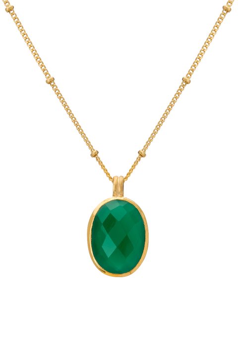 Green Onyx Pendant Necklace