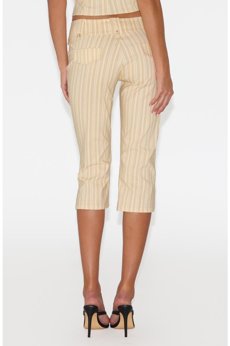 Kittie Stripe Capri Pants, Alternate, color, YELLOW STRIPE