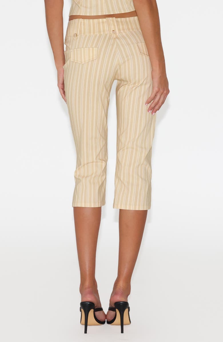 Tiger Mist Kittie Stripe Capri Pants, Alternate, color, Yellow Stripe
