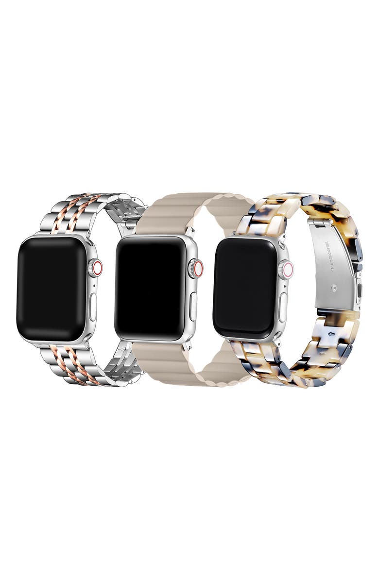 The Posh Tech Set of 3 Apple Watch<sup>®</sup> Watchbands, Alternate, color, 