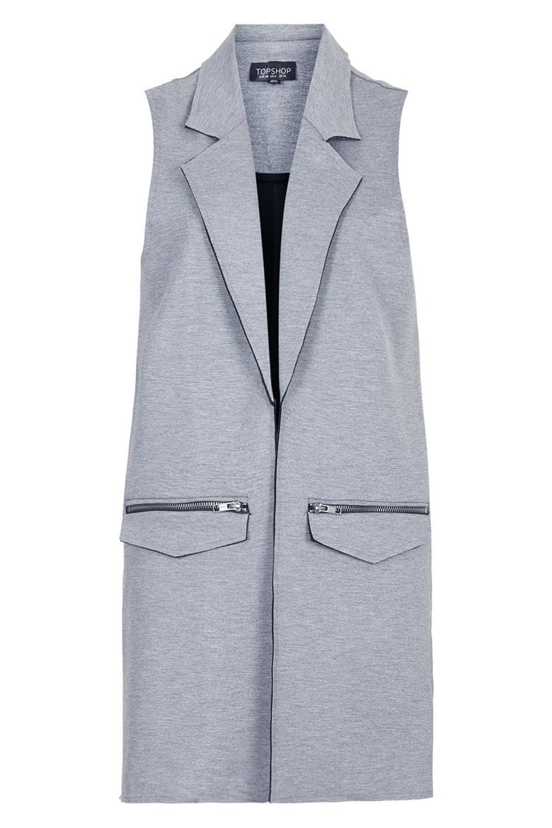 Long Utility Vest, Alternate, color, GREY