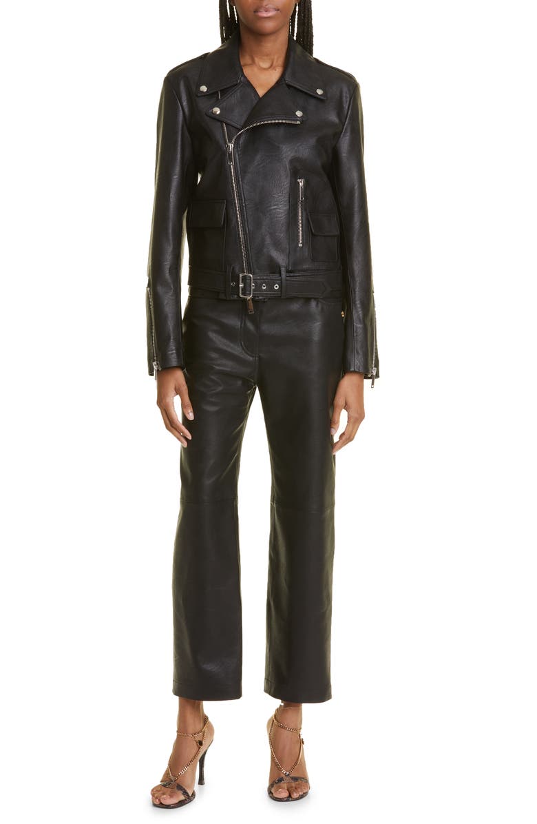 Stella McCartney Altermat Faux Leather Moto Jacket, Alternate, color, 