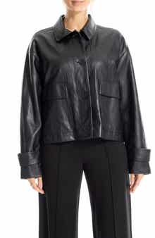 Faux Leather Crop Jacket