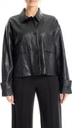MAX STUDIO Faux Leather Crop Jacket