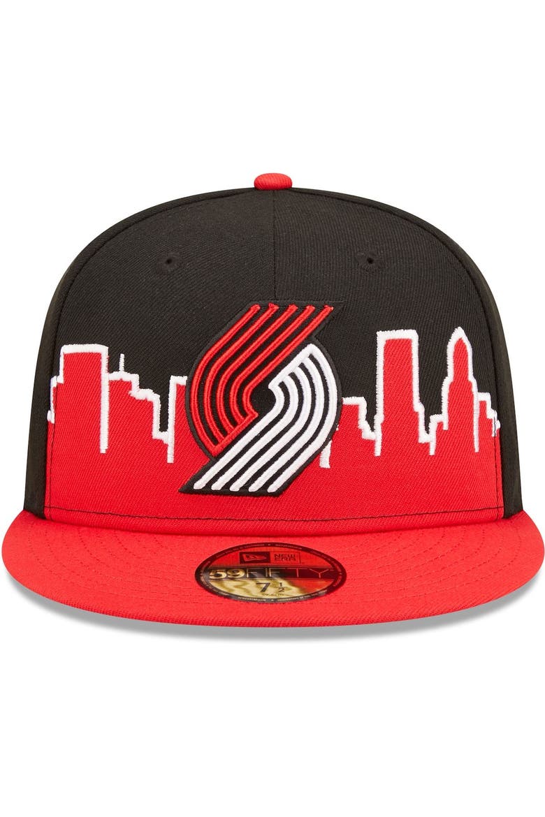Men's New Era Red/Black Portland Trail Blazers 2022 Tip-Off 59FIFTY Fitted Hat, Alternate, color, Red