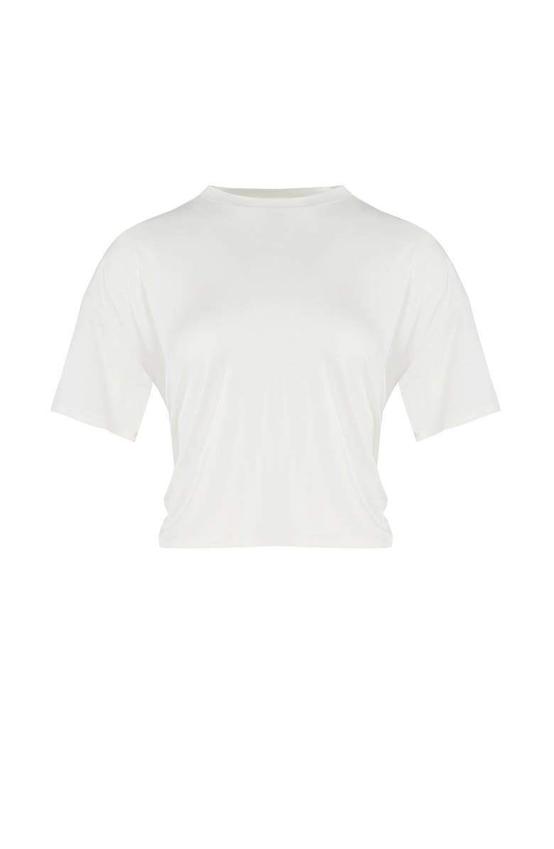 PCFG Free Heaven Crop Draped Tshirt, Main, color, White Blanc De Blanc