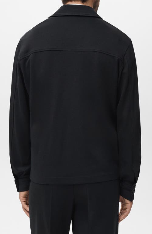 Mango Zip-up Sweatshirt In Black