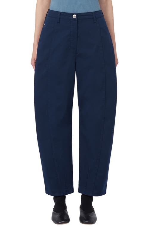 Weekend Max Mara Etere Stretch Cotton Straight Leg Pants In Blue