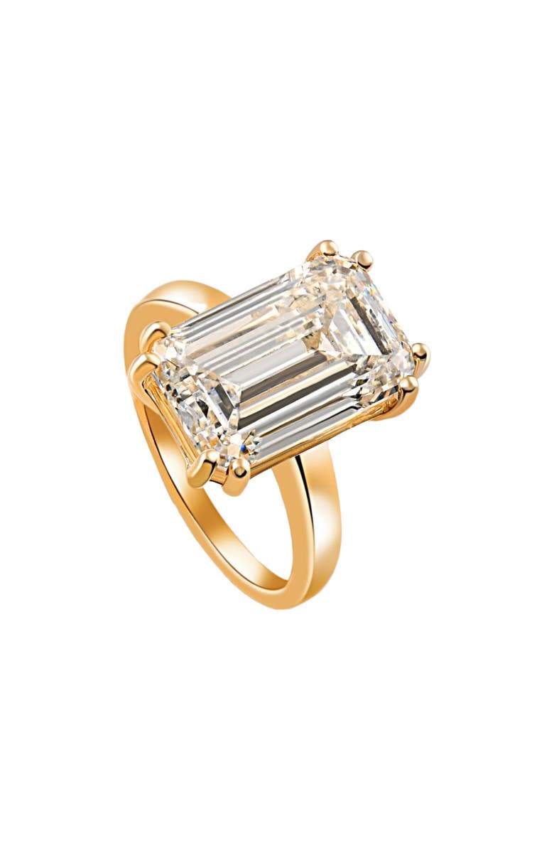 Bliss Diamond Certified 10.00CT Emerald Cut Solitaire Diamond Engagement Ring 14k Gold Lab Grown, Alternate, color, 14K Yellow Gold