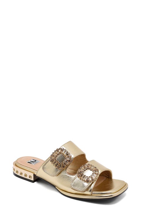 Resort Rhinestone Slide Sandal
