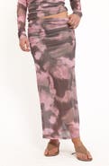 Petal & Pup Caelira Abstract Print Mesh Maxi Skirt