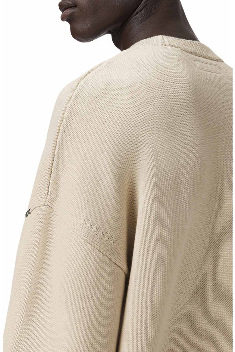 Crossed Logo Intarsia Crewneck Sweater, Alternate, color, ECRU WHITE