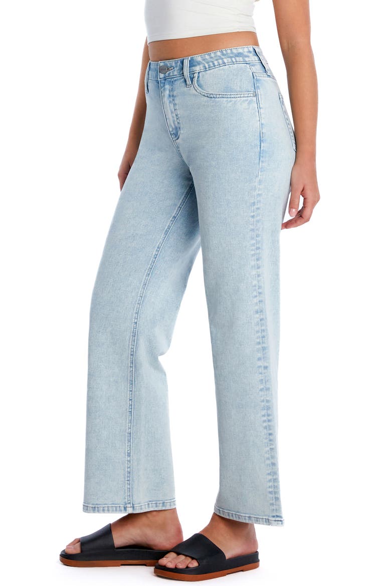 Clever Ripped High Waist Wide Leg Jeans, Alternate, color, COSMIC BLUE