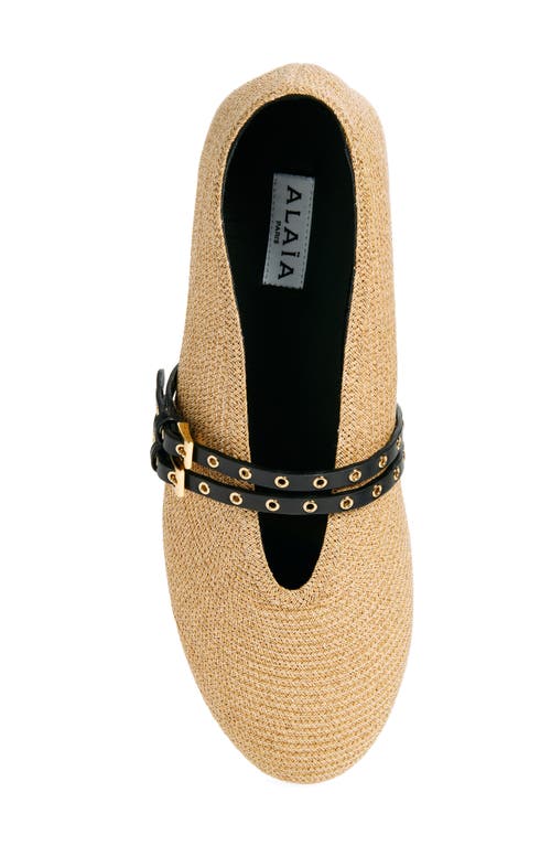Alaïa Raffia Ballerina Flat