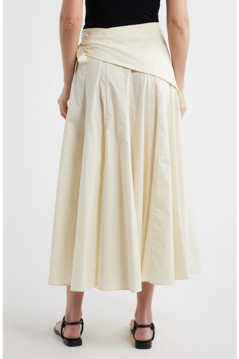 Falda Milos Faux Wrap Cotton Skirt, Alternate, color, OFF WHITE