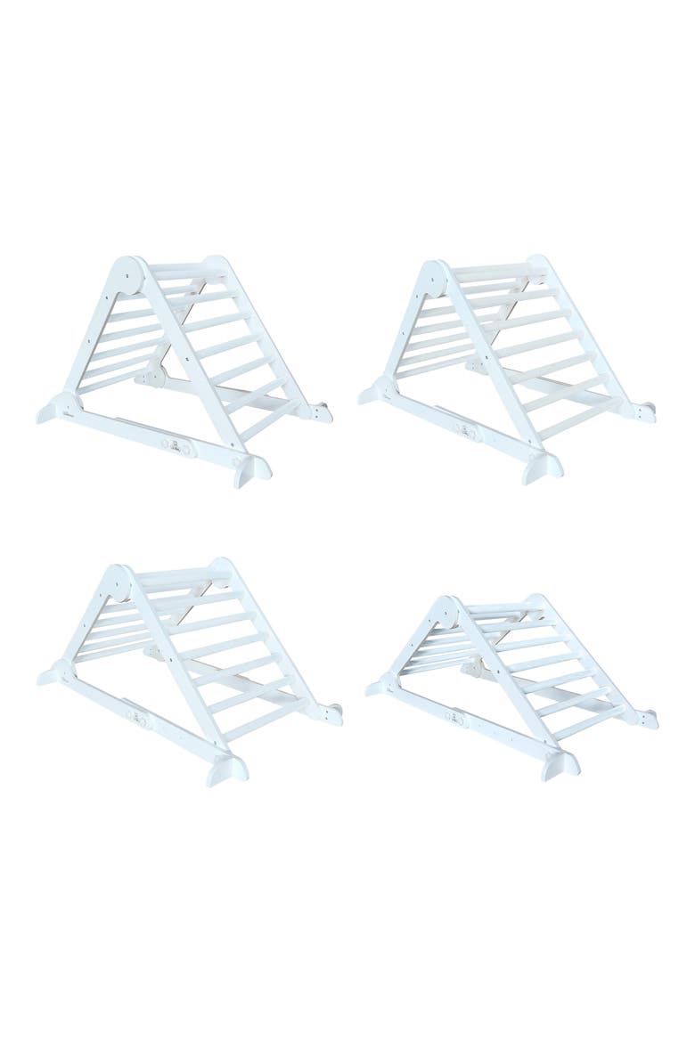 Kids' Learn 'N' Climb Wooden Triangle, Alternate, color, SOFT WHITE