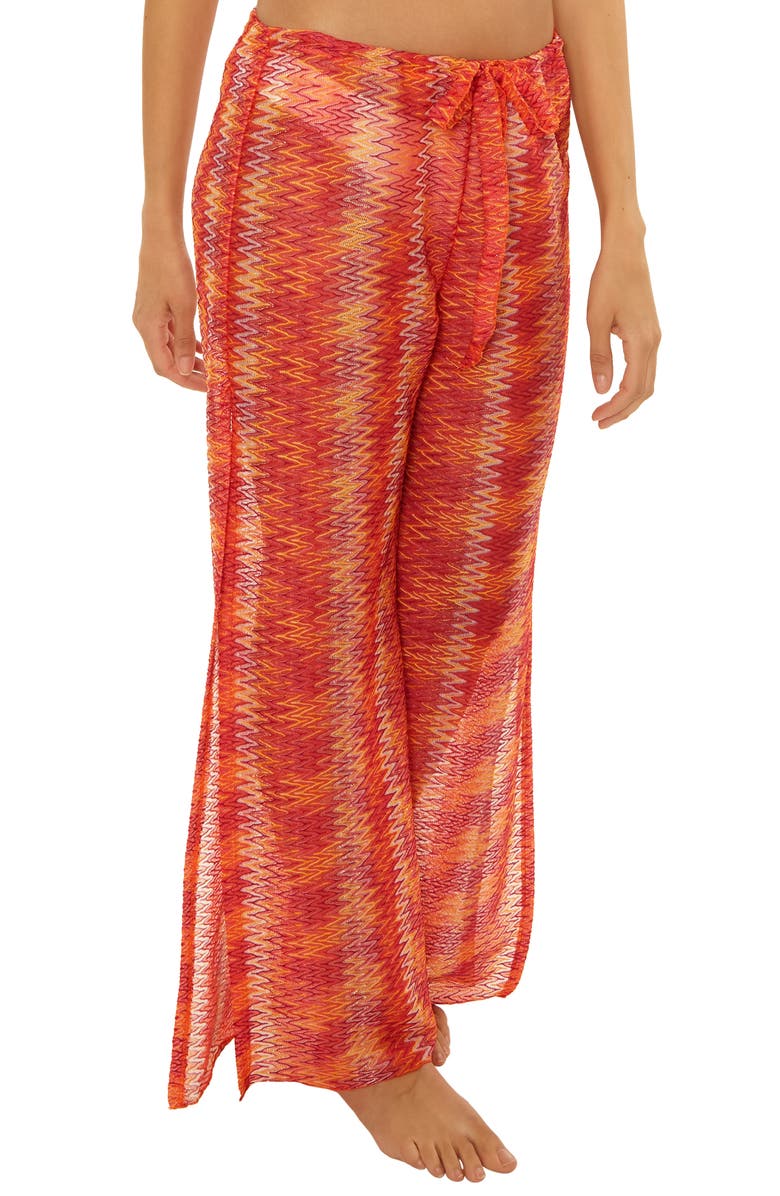 Becca Cancun Cover-Up Pants, Alternate, color, Dragon Fire