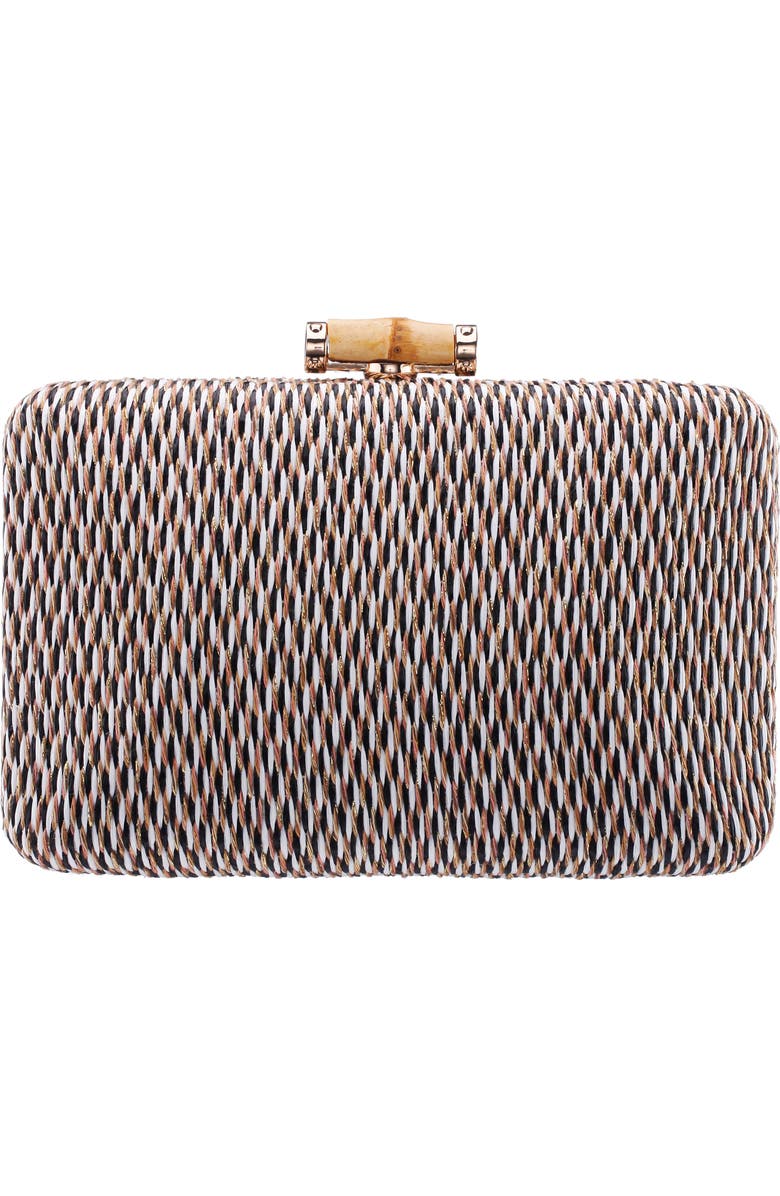 Nina Malia Frame Clutch, Main, color, Neutral Multi