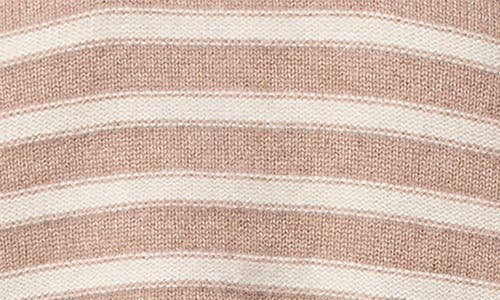 Rag & Bone Raven Stripe Wool & Cashmere Quarter Zip Sweater In Brown