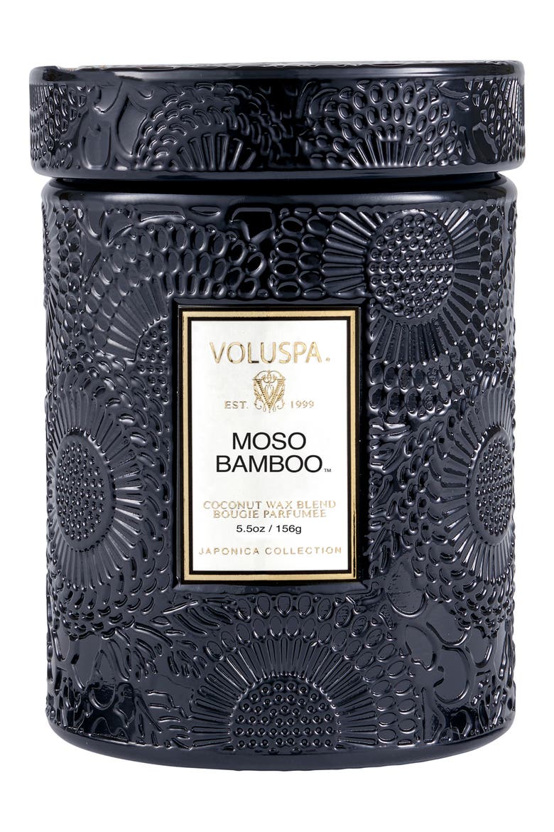 Moso Bamboo Small Jar Candle, Main, color, MOSO BAMBOO