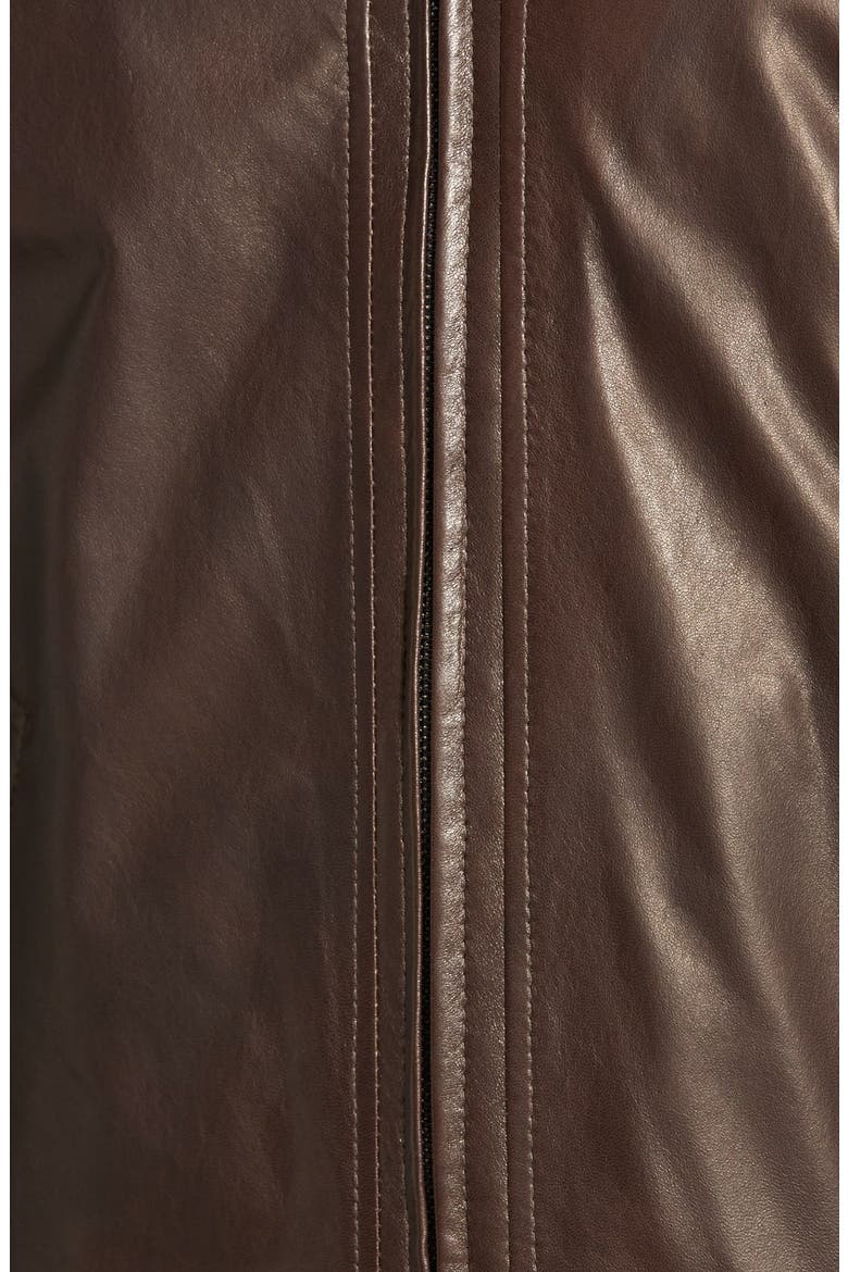 Lambskin Leather Jacket, Alternate, color, COFFEE