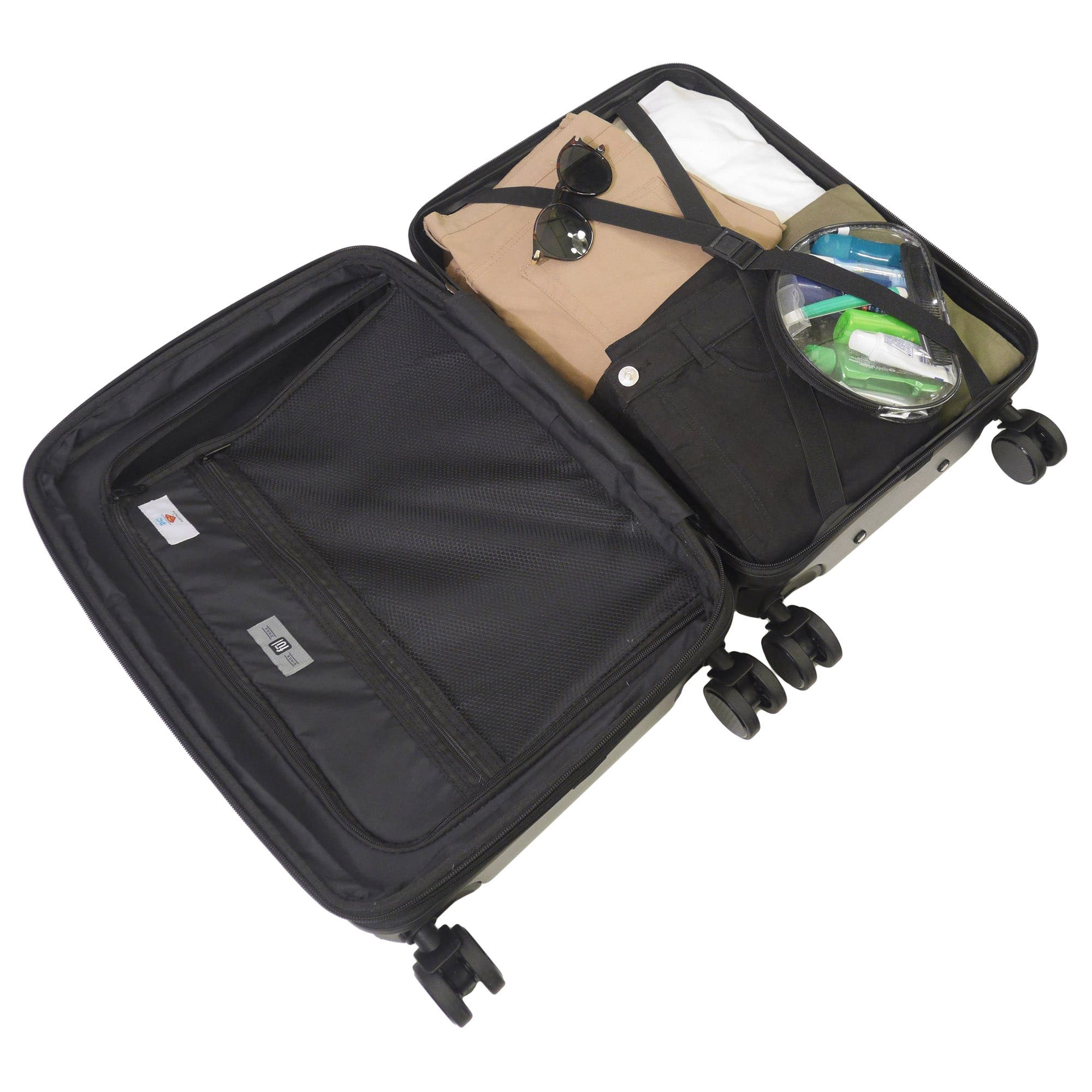 Ful Superman "Man of Steel" 22.5" Hardside Carry-On Spinner, Alternate, color, Black