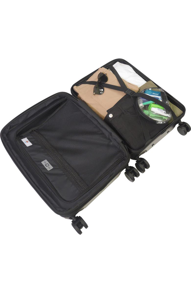 Ful Superman "Man of Steel" 22.5" Hardside Carry-On Spinner, Alternate, color, Black