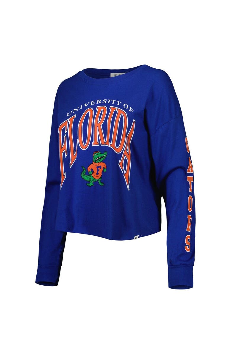 '47 Women's '47 Royal Florida Gators Parkway II Cropped Long Sleeve T-Shirt, Alternate, color,