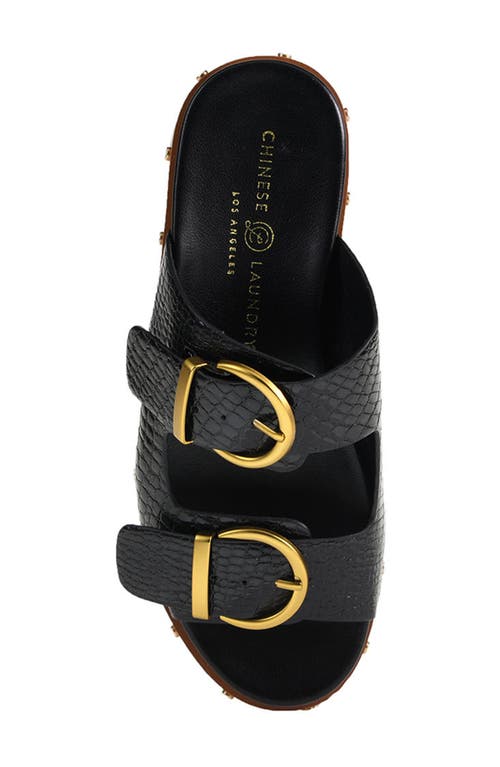 Shop Chinese Laundry Surf's Up Platform Slide Sandal In Black