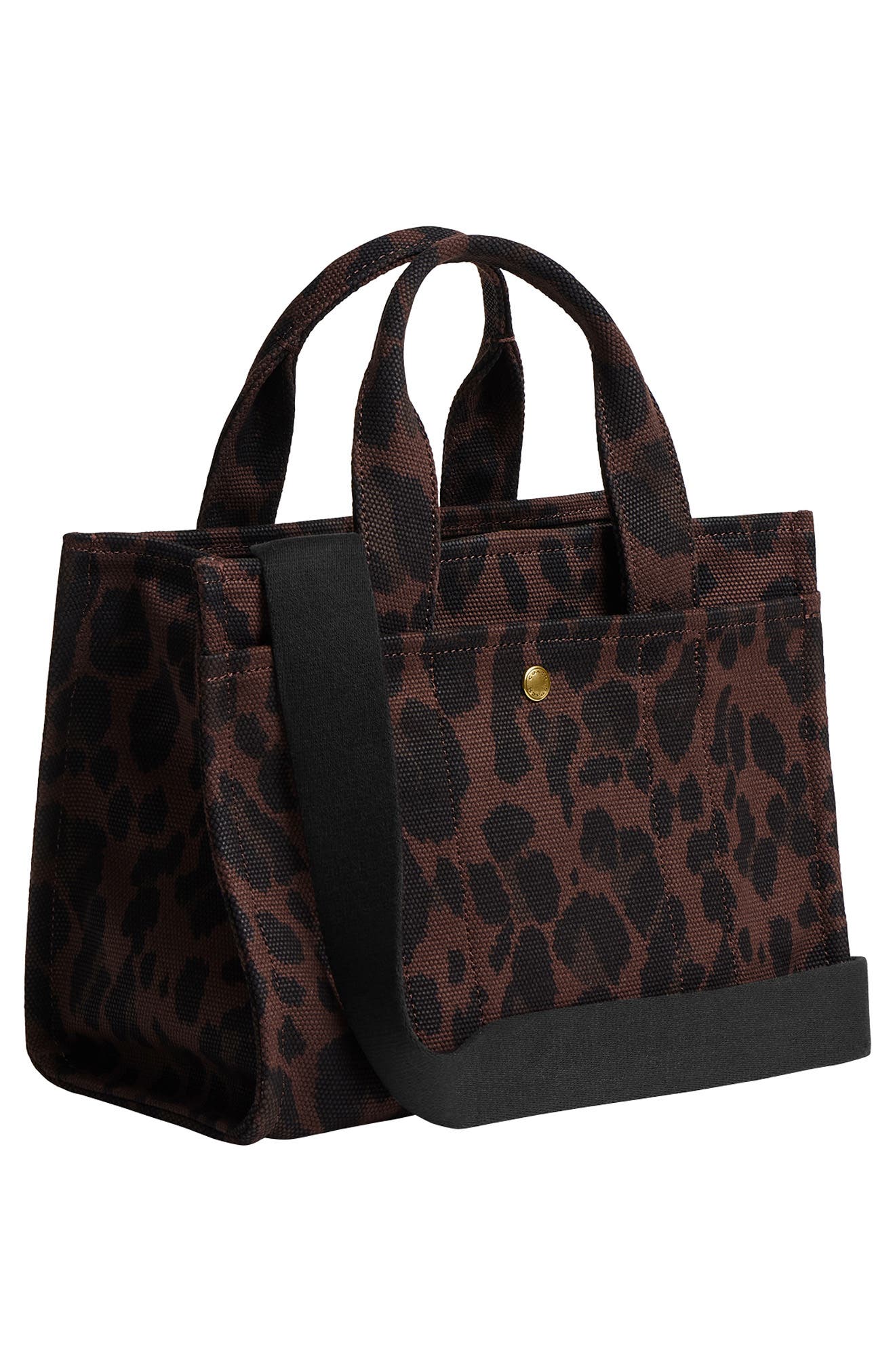 COACH Small Varsity Leopard Print Canvas Tote, Alternate, color, 