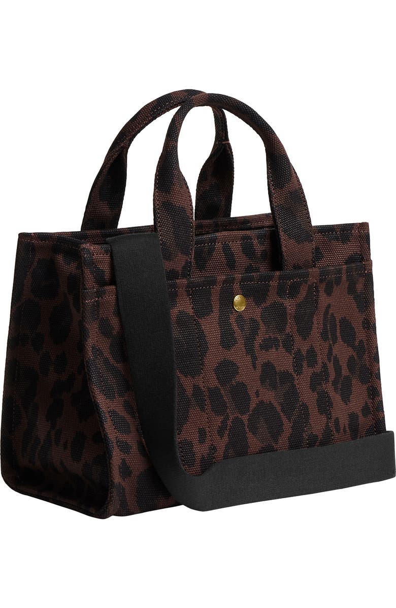 COACH Small Varsity Leopard Print Canvas Tote, Alternate, color,