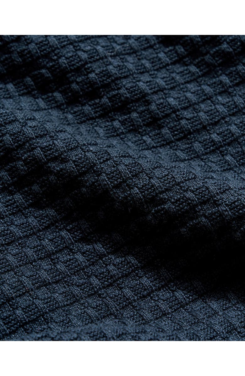 Billy Reid Grid Links Long Sleeve Polo, Alternate, color, Carbon Blue